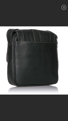David King Black Leather Messenger Handbag  Boston - Picture 10 of 11