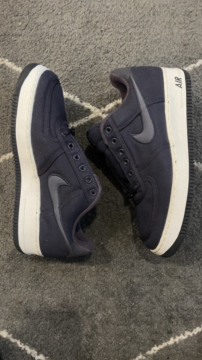 Nike Air Force 1 Low DS Canvas SAMPLE Blueprint/Carbon-Ivory Size