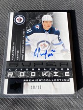 2021-22 UD Premier Cole Perfetti Rookie Auto Black 10/15 RC #AAR-CP