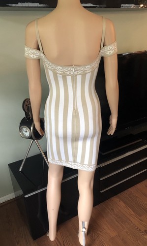 Azzedine Alaia S/S 1992 Vintage Striped Bodycon Dress - 第 4/7 張圖片