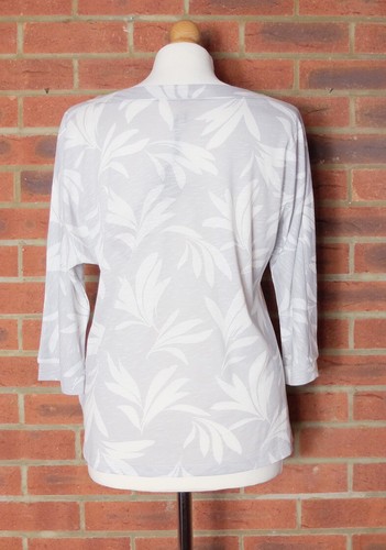 Phase Eight grau Blattmuster Ahmya Jersey Top UK 10 neu mit Etikett - Bild 4 von 11