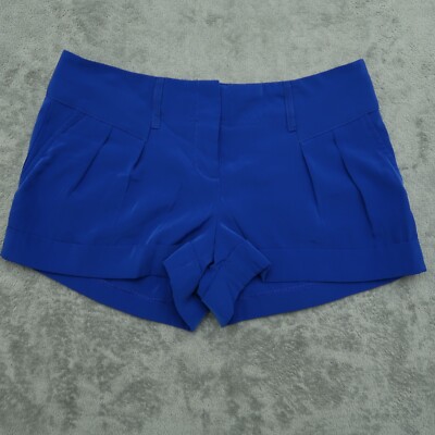 Express Shorts Women's 2 Blue Microfiber Low-Rise Hot-Pants 30x2-Measured