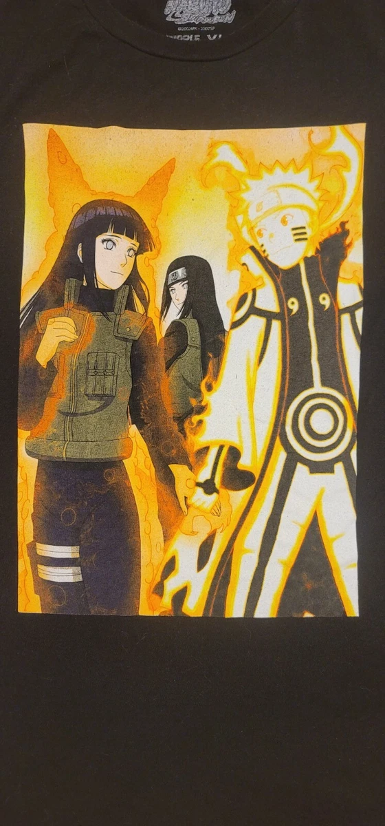 Vintage Naruto Shippuden T Shirt NaruHina Black Mens Size Extra Large XL 2002