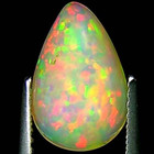 1.53 Ct Natural Ethiopian Cabochon Opal Gemstone Multi Color Pear Cut — photo 5