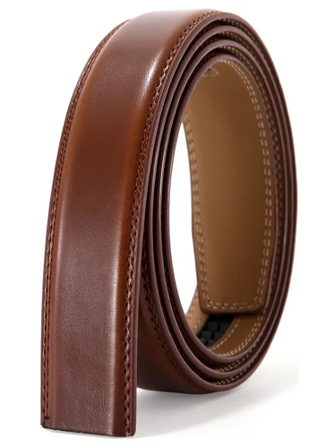 Men's Leather Ratchet Belt Strap Only 30mm Replacement Belt without Buckle - Picture 28 of 36