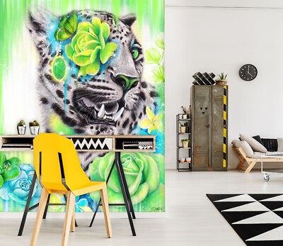3D Rose Leopard ZHUC86 Tapete Wandbild Fototapete Sheena Pike Ann
