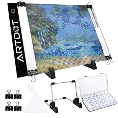 ARTDOT Leuchttisch A4 für 5D Diamond Painting Zubehör, Einstellbare Helligkeit