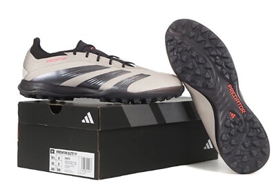 Adidas Men Predator ELITE TF Cleats Gray Futsal Soccer Run Boot