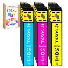 3 x nur Farbe Patronen XL kompatibel mit Epson WF-2860DWF XP-5100