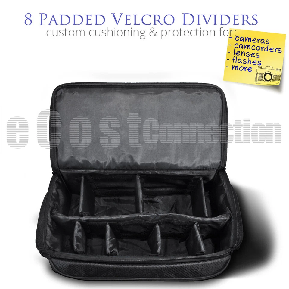 Mochila de hombro extra grande para cámara digital SLR DSLR bolsa para Nikon Sony Canon Foto 3 de 4