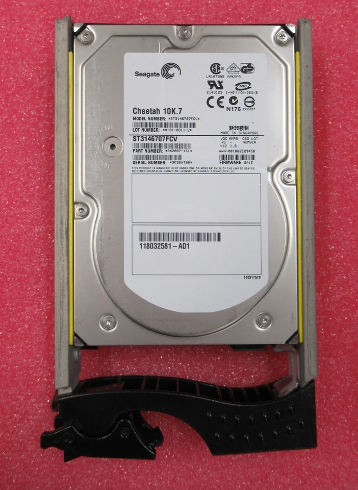 Seagate ST3146707FCV 146GB 10K RPM FC 3.5" Hard Drive HDD With Caddy 9X2007-131 - Image 3 of 4