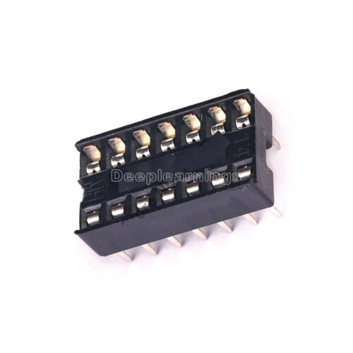 100PCS 14pin DIP IC Adattatore Presa Tipo Saldato Passo Presa Doppio Pulizia Contatto - Foto 3 di 4