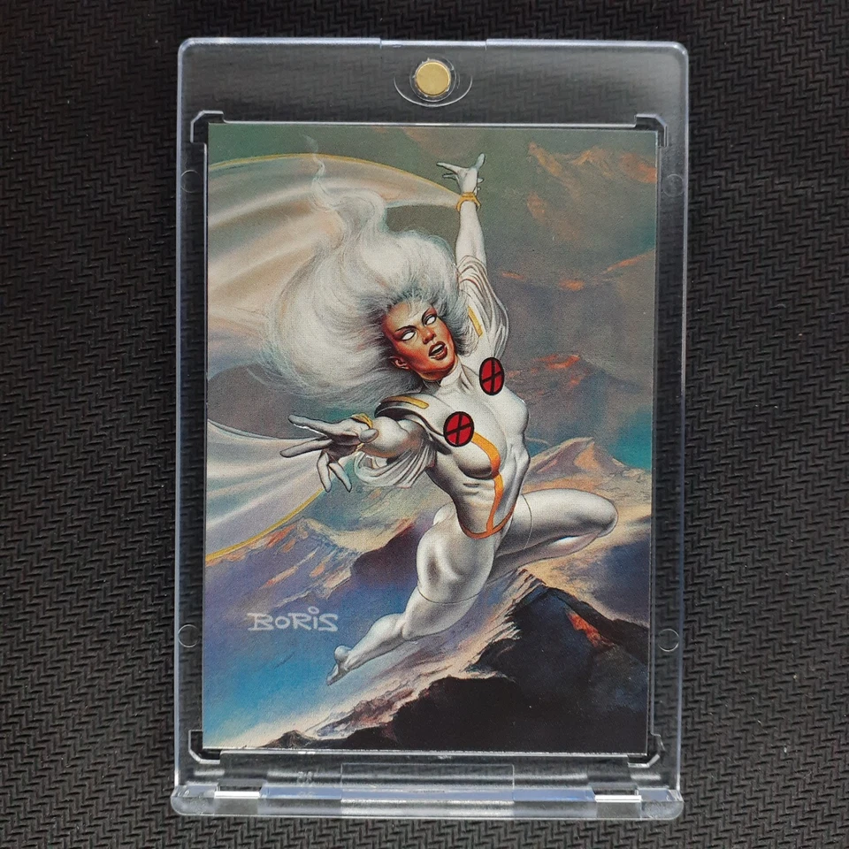 1996 Marvel Masterpieces Double Impact Card 5 of 6 Storm and Spider-man - Image 2 of 3