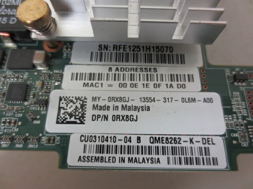 Dell Qlogic QME8262-k 10 Gb/s doppia porta KR CNA Mezzanine Blade HBA 464RD RX8GJ - Foto 3 di 3