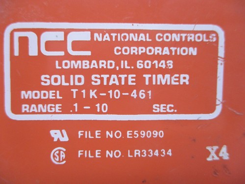 NATIONAL CONTROLS T1K-10-461 TIMER RELAY NSNP - Picture 4 of 4
