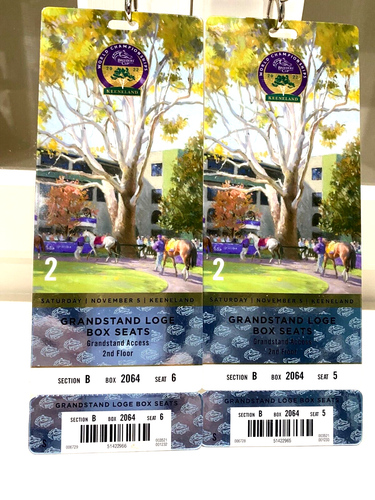 (2) - 2022 Breeders Cup Chamionship Day Passes Loge, Finish Line at Keeneland - Picture 4 of 4