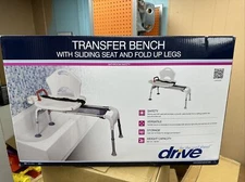 Drive Transfer Shower Seat Folding Universal Sliding Tub Chair Bench Bath Safety