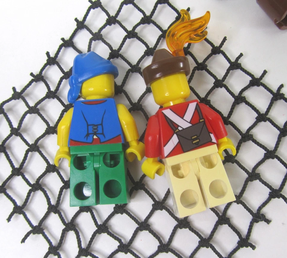 Lego Pirates Mini figure Set Imperial Soldier Officer Green Blue vest Fish Net - Image 3 of 3