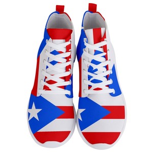 Puerto Rico Puerto Rican Flag Mens Lightweight High Top Sneakers