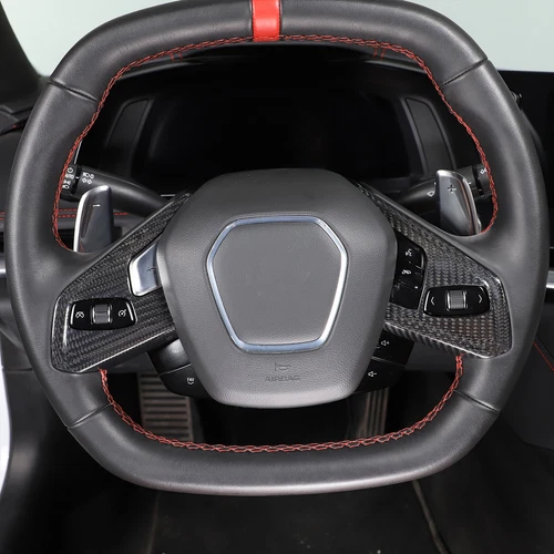 Real Dry Carbon Fiber Full Interior Dash Trim Cover Set Fits Corvette C8 2020-25 - Picture 26 of 113