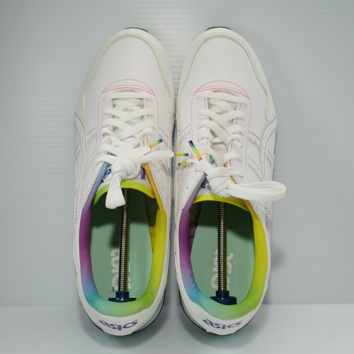 Asics Tiger Runner Shoes Mens Sz 11 White/Rainbow Athletic Casual Sneakers - Picture 10 of 12