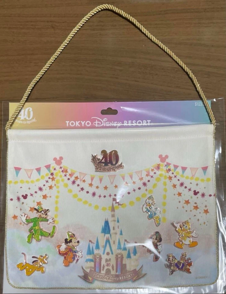 Juego de 7 prendedores del 40 aniversario de Tokyo Disney Resort más tapiz y prendedor LR Foto 4 de 4