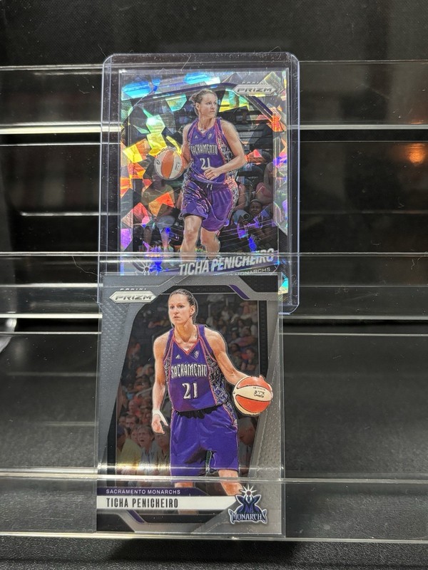 LOT-Sacramento Monarchs 2 Card 24-25 PRIZM w/25 TICHA PENICHEIRO #65 Cracked Ice