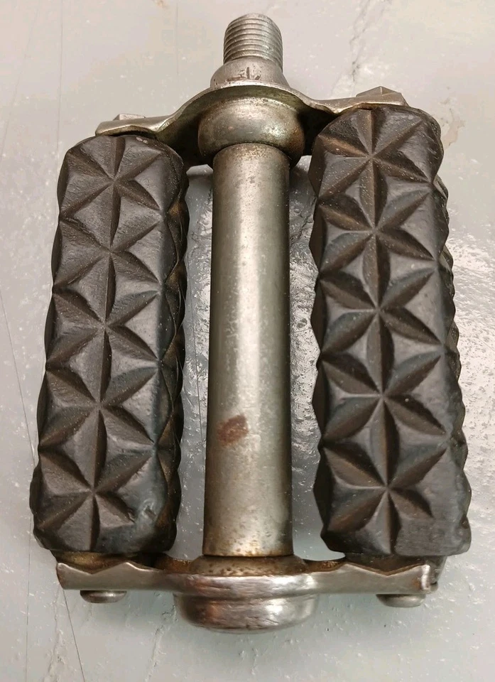 Pedales bloque gofre bicicleta Schwinn 1/2" hechos en Alemania vintage 1967* Foto 4 de 4