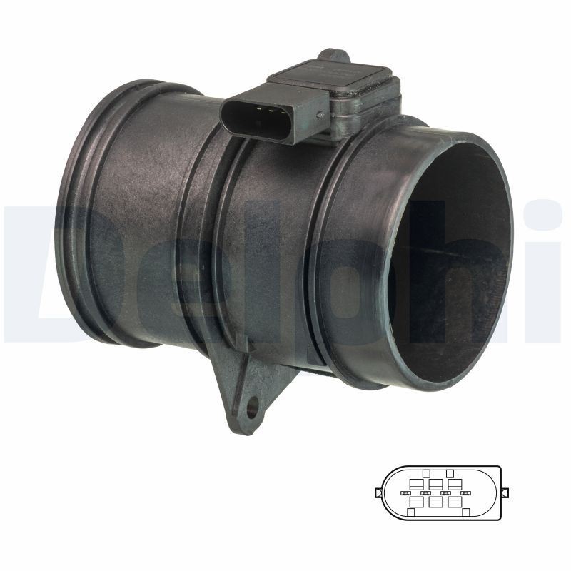 Delphi Schwarz Luftmassenmesser Land Rover Discovery Range 2,7 Td 190 Ps - Bild 3