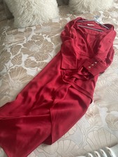 Red Wrap Around Dress with tie side by Oasis