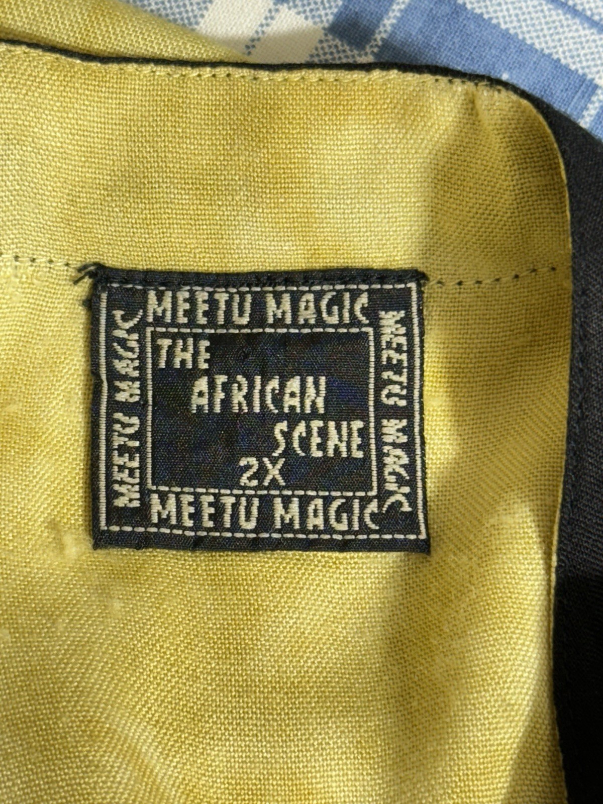 The African Scene Women’s Size 2X Gold Black Ankara Print Tunic & Pants Set