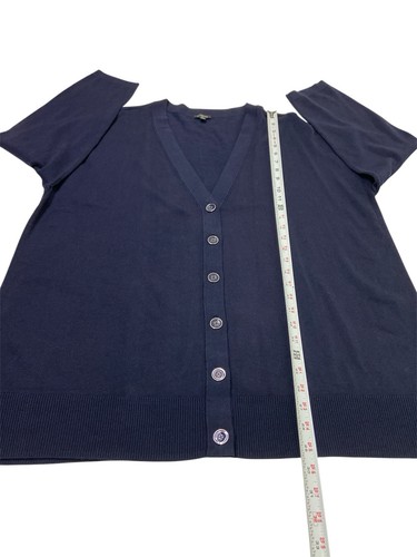 Talbots Women’s Knit Button Front Cardigan Plus Size 2X Navy Blue - Picture 5 of 14