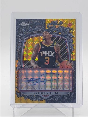 BRADLEY BEAL 2025-26 TOPPS CHROME SIGNATURE STYLE GOLD GEO AUTO 01/50 Q5692
