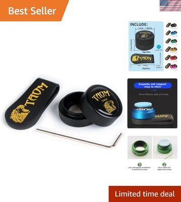 TAOM Pool Chalk Holder Round Shaped Practical Tool Billiards Accessories Magn...