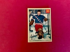1954-55 Parkhurst Hockey # 65 JOHNNY BOWER ROOKIE - NEW YORK RANGERS - EXC