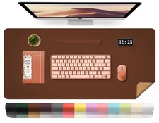 Leather Desk Pad Protector 39.4'' X 17'' Large Mouse Pad Office Desk Mat Non-...