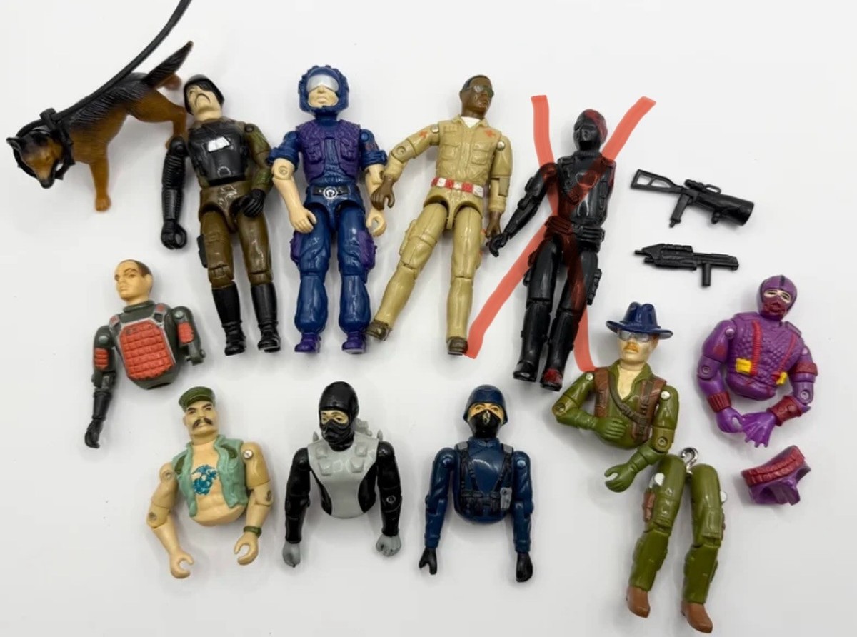 Vintage 1980s G.I. Joe Hasbro Action Figures Lot Replacement