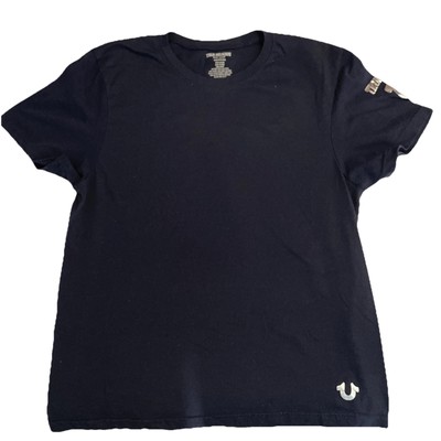 True Religion Men's Shirt Medium Casual T Shirt Embroidered Navy