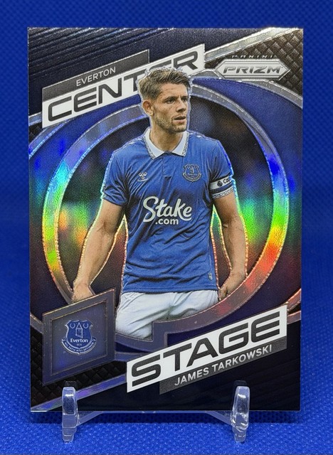 James Tarkowski 2023-24 Panini Prizm Premier League Center Stage 1/1 Black