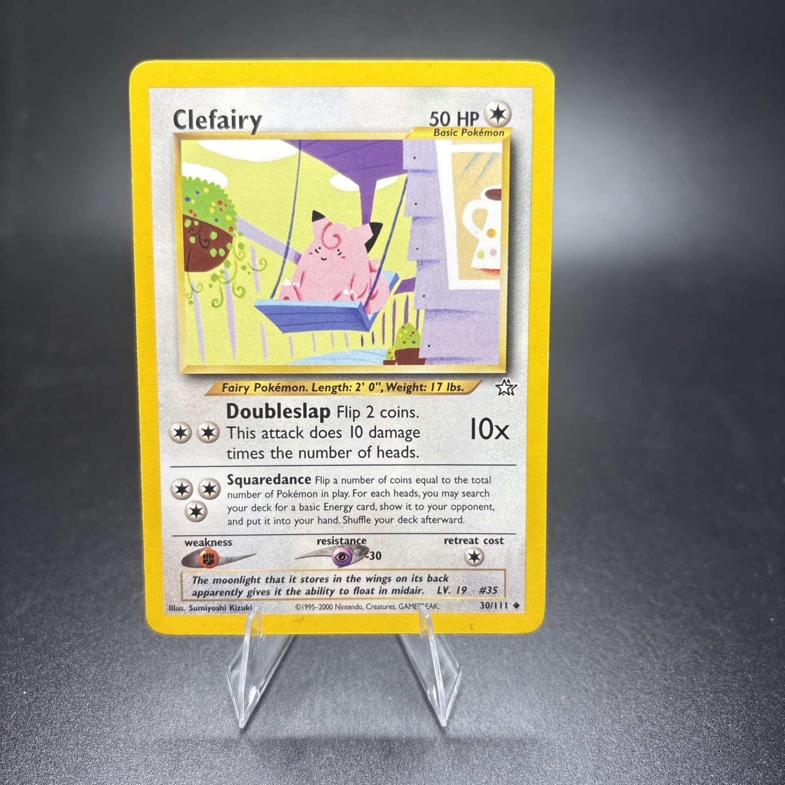 Clefairy - 30/111 Uncommon Pokemon 2000 Neo Genesis -1st Edition - NM -j