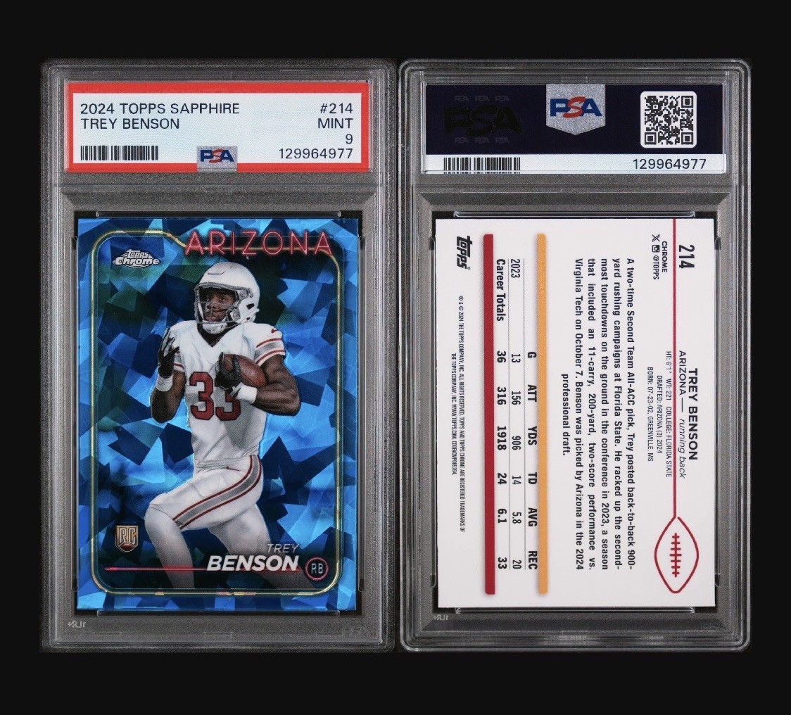 2024 Topps Chrome Sapphire Edition #214 Trey Benson Rookies