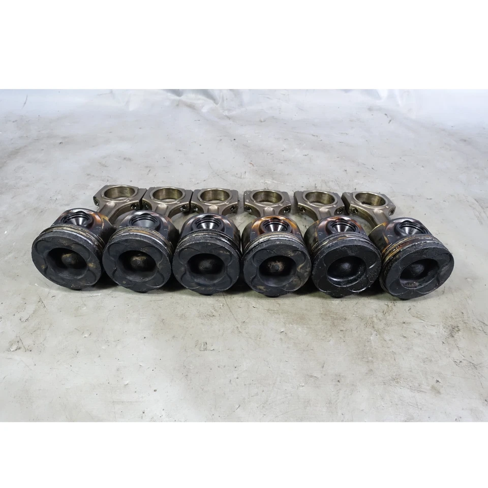 09-13 BMW E70 X5 E90 335d M57 Diesel 6-Cyl Piston Connecting Rod Set of 6 OEM - Imagem 2 de 4