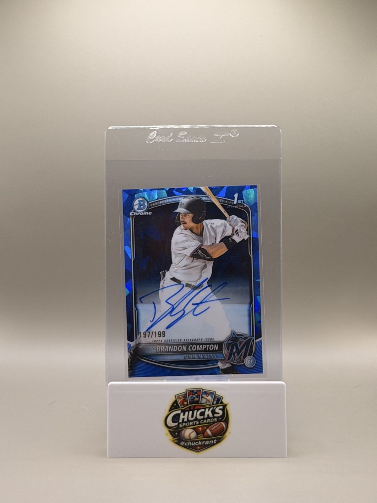 2025 Bowman Draft - Brandon Compton 1st Sapphire Auto /199 Marlins #CPA-BCO