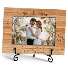 Mr  Mrs Picture Frame - Love Is Patient Love Is Kind, Newlywed Mr  Mrs -B