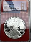 1990 S PROOF SILVER EAGLE NGC PF69 ULTRA CAMEO GOLDEN GATE BRIDGE LABEL RED CORE