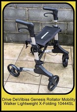 Drive DeVilbiss Genesis Rollator Mobility Walker Lightweight X-Folding 10444SL