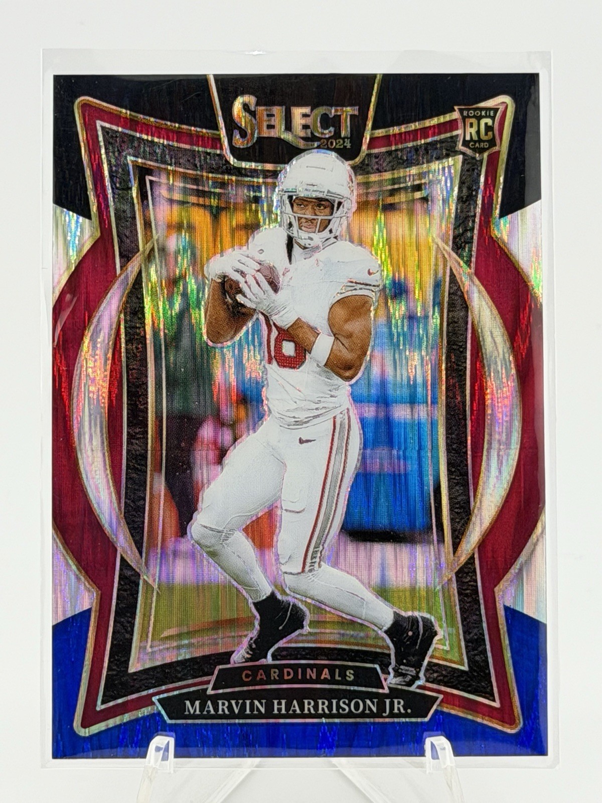 2024 Panini Select Black & Blue Shock Prizm Marvin Harrison Jr. #28 RC Cardinals