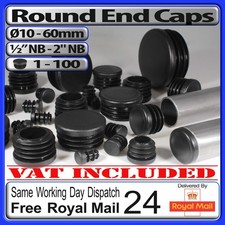 Round Plastic Tube End Caps Insert Bungs Blanking Plugs Stoppers, Chair Feet Leg