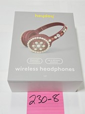 Heyday Wireless Headphones Bluetooth 5.4 Red Jeweled 40 Hours Playback New Box