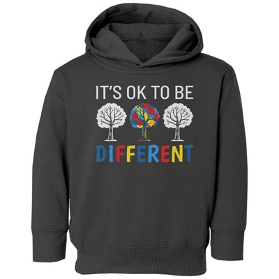 It's OK to Be Different Tree - Autism Awareness Toddler Hooded Sweatshirt